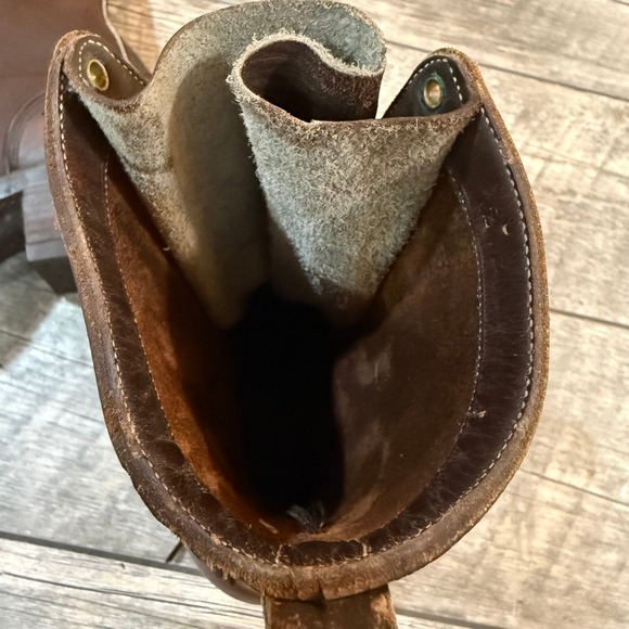 Vintage Heritage Leather Packer Style Vibram Workwear Western Boots Men 12 B - Picture 13 of 16